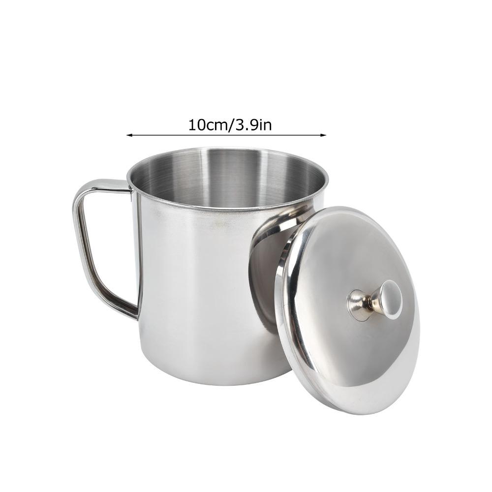 Rustless Steel Water Cup Cylindrical Overall Beverage Cup Household Water Cup Office Hydration 10cm
