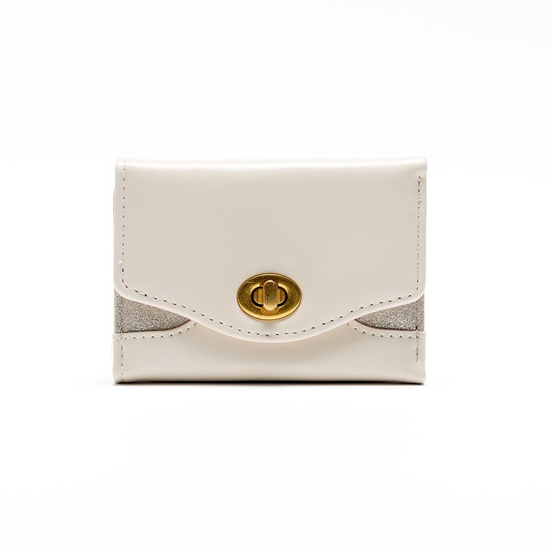 Women's short wallet, cute large capacity, multi-card position, simple ins student lock 30% off change bag tide