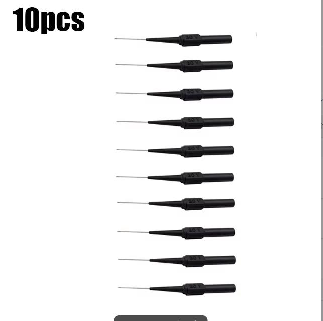 1/2pcs Aiguille de Perforation d'Isolation Sondes de Test Multimètre Non Destructives Rouge/Noir 30V-60V Pour Fiche Banane