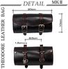 THEODORE Leather Saddle Bag Italian Cowhide Leather Black Stitch (MK Red)