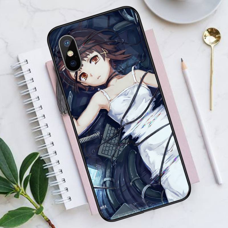 Serial Experiments Lain Phone Cases for iPhone 11 12 13 Mini Pro XS MAX 8 7 Plus X SE 2020 XR Luxury Brand Shell Funda