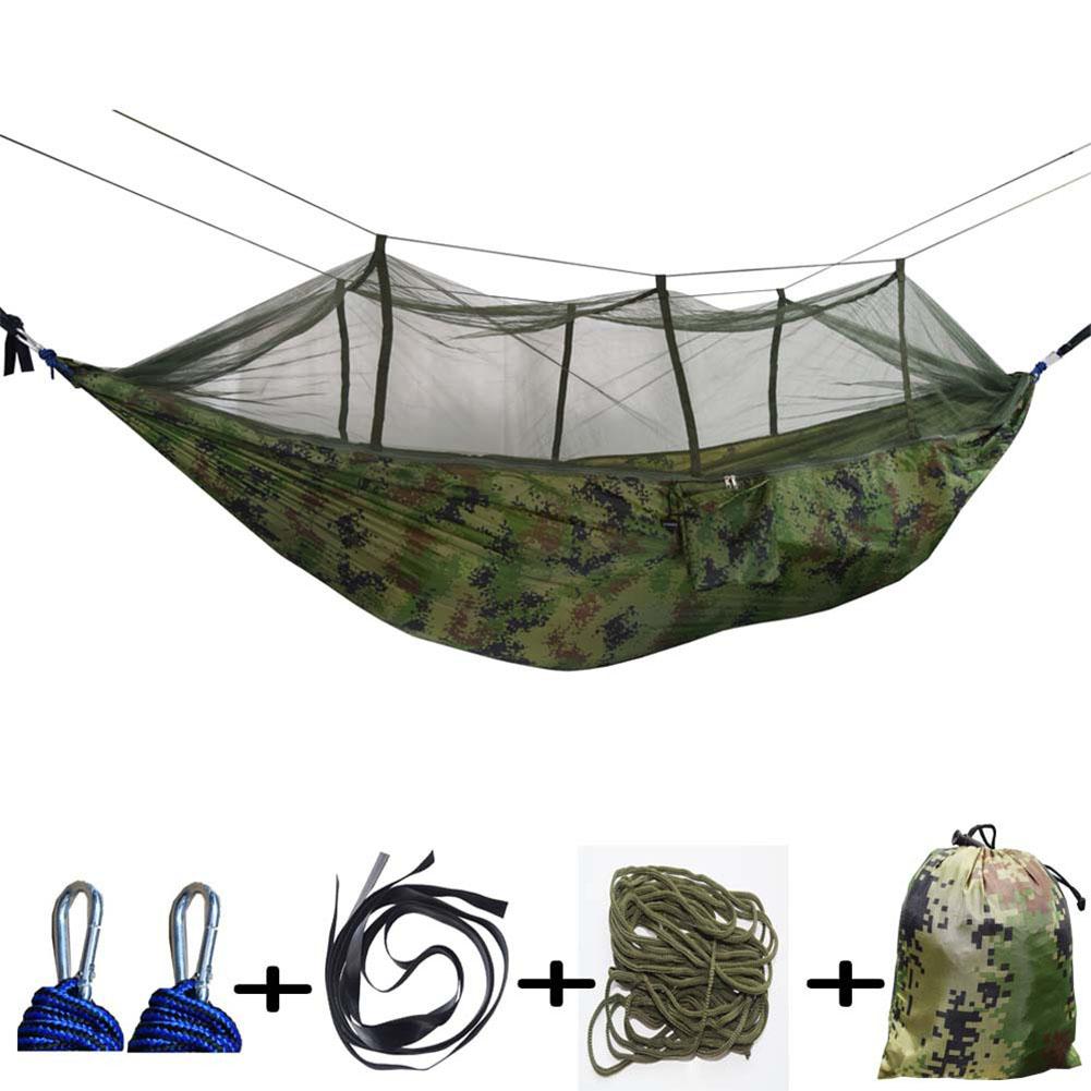 Outdoor Double Mosquito Net Hammock Camping Hanging Bed Swing Chair