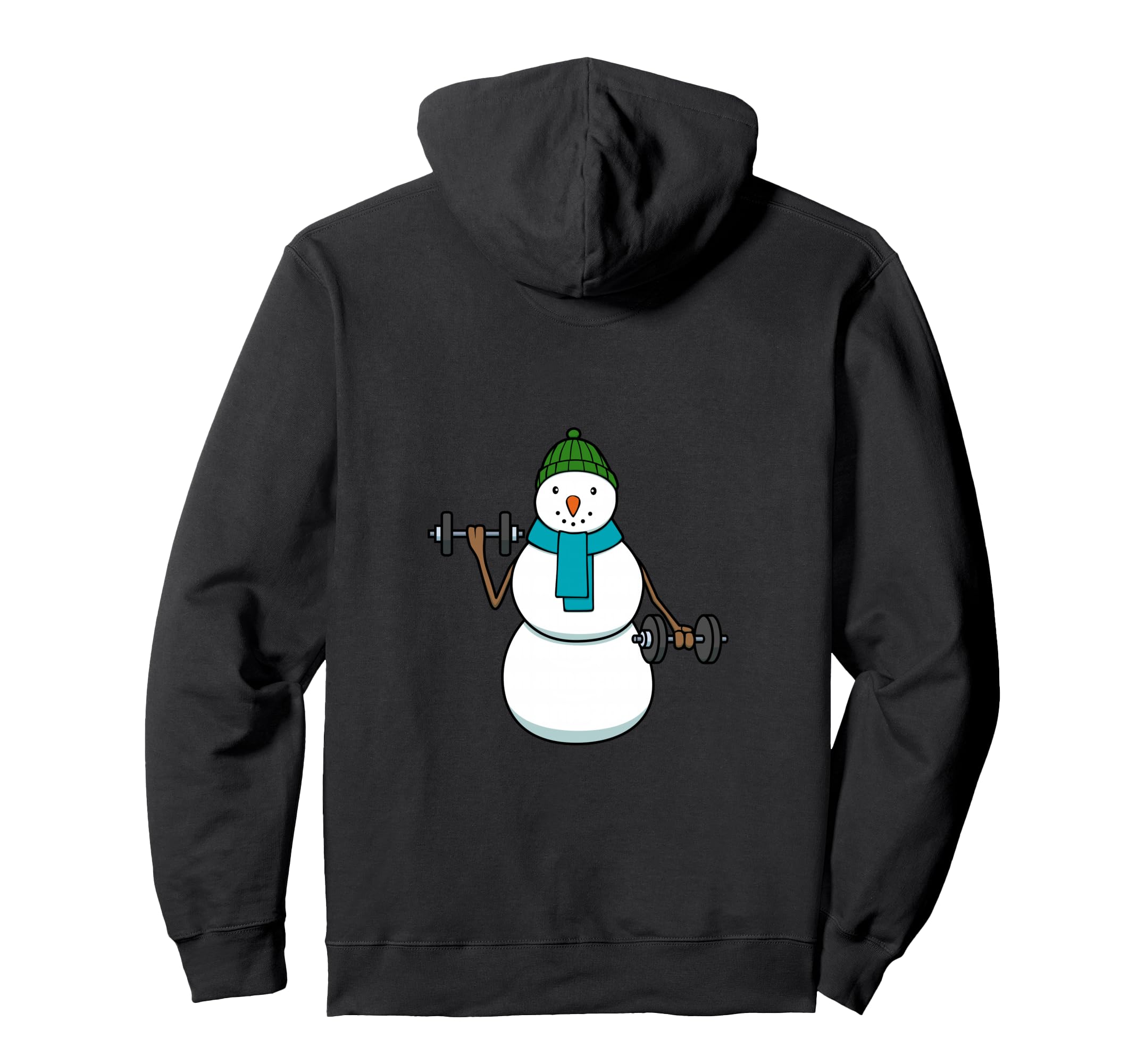 

Cool Weightlifting Snowman Cartoon Bodybuilder Hoodie чёрный
