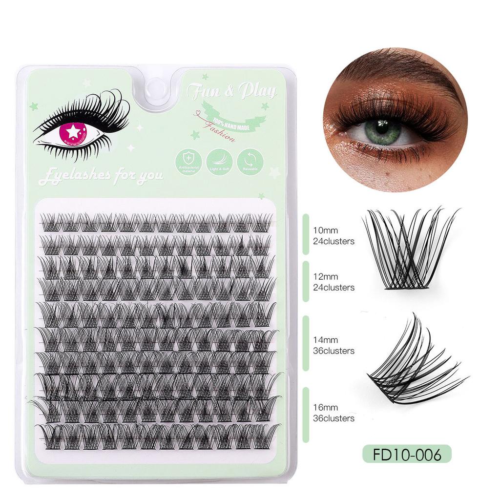 120 Clusters Of D Curly Hair, Dense Curl Single Cluster False Eyelashes, Daily Simulated Eyelashes