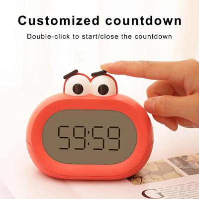 Sveglia Display della temperatura a basso rumore Decorativo Elegante Simpatico Bocca grande Studente Tavolo LED Orologio elettronico Luce notturna
