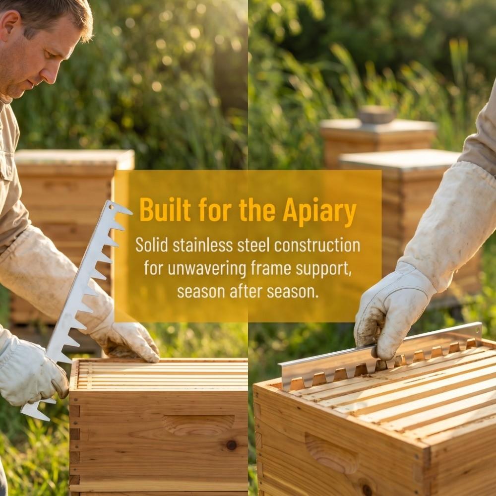 Silver Beehive Frame Spacer Durable Stainless Steel Strip Beehive Frame Strip  Apiary Management