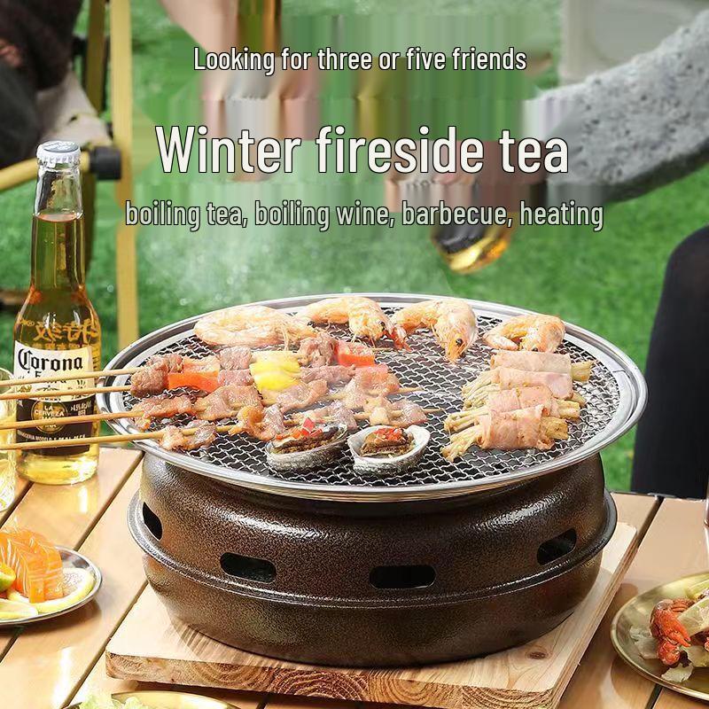 HUIHUADU Gold Ingot Portable Charcoal BBQ & Tea Stove