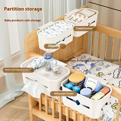 Bedside Basket Bedside Shelf Crib Hanging Baby Diaper Storage Box No Punching Upper Bunk Student Dormitory