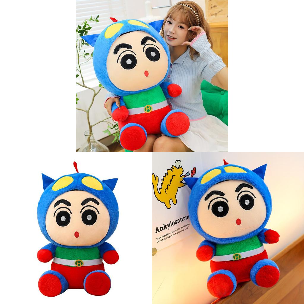 Superman Crayon Shin Chan Plush Toy With Shortpile Fabric For Kids Room Decor And Collecting