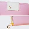 Donalee Long Wallet, Zip-Around, Bifold, for Girls and Women (NavyPink)