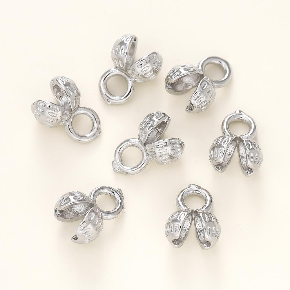 

10/20pcs 14/18K Gold Plated Thread Cord Bead Cover Clasp Bracelet End Clasps Connector for DIY Jewelry Making Accessories 10pcs x 4mm платиновий