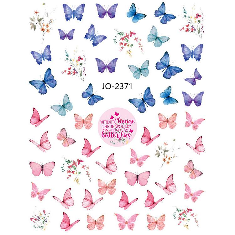 Butterfly Nail Stickers Colorful Butterflies Self Adhesive Transfer Sliders Wraps Manicures Foils DIY Decorations,Nail Art Tool