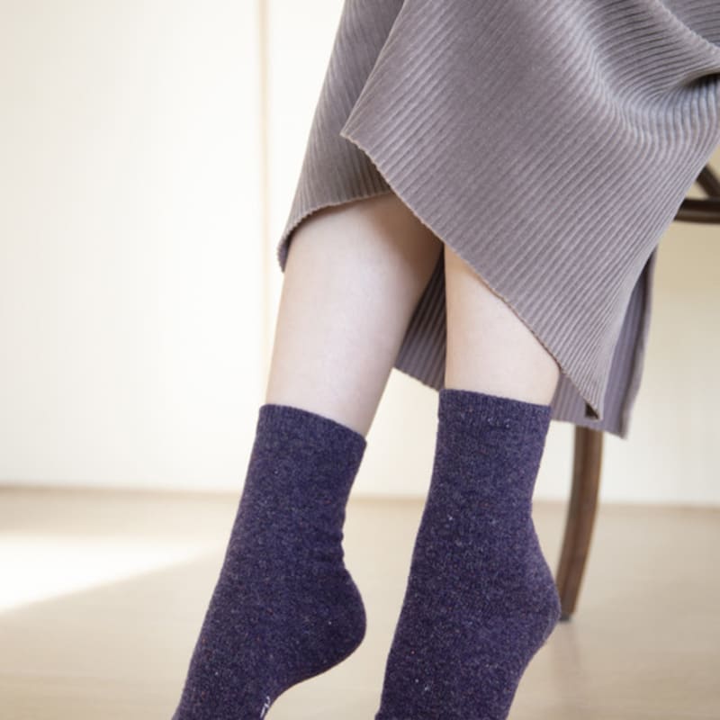 SNOOZY Lambswool Gradient Socks - Purple