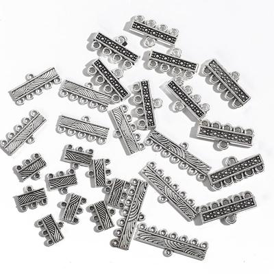 10 pz Componente Multistrato Chiusura Fibbia Collana Barre Connettore Nappa Catene 3 Fili Toggle Filigrana Gioielli Joyas Mestiere
