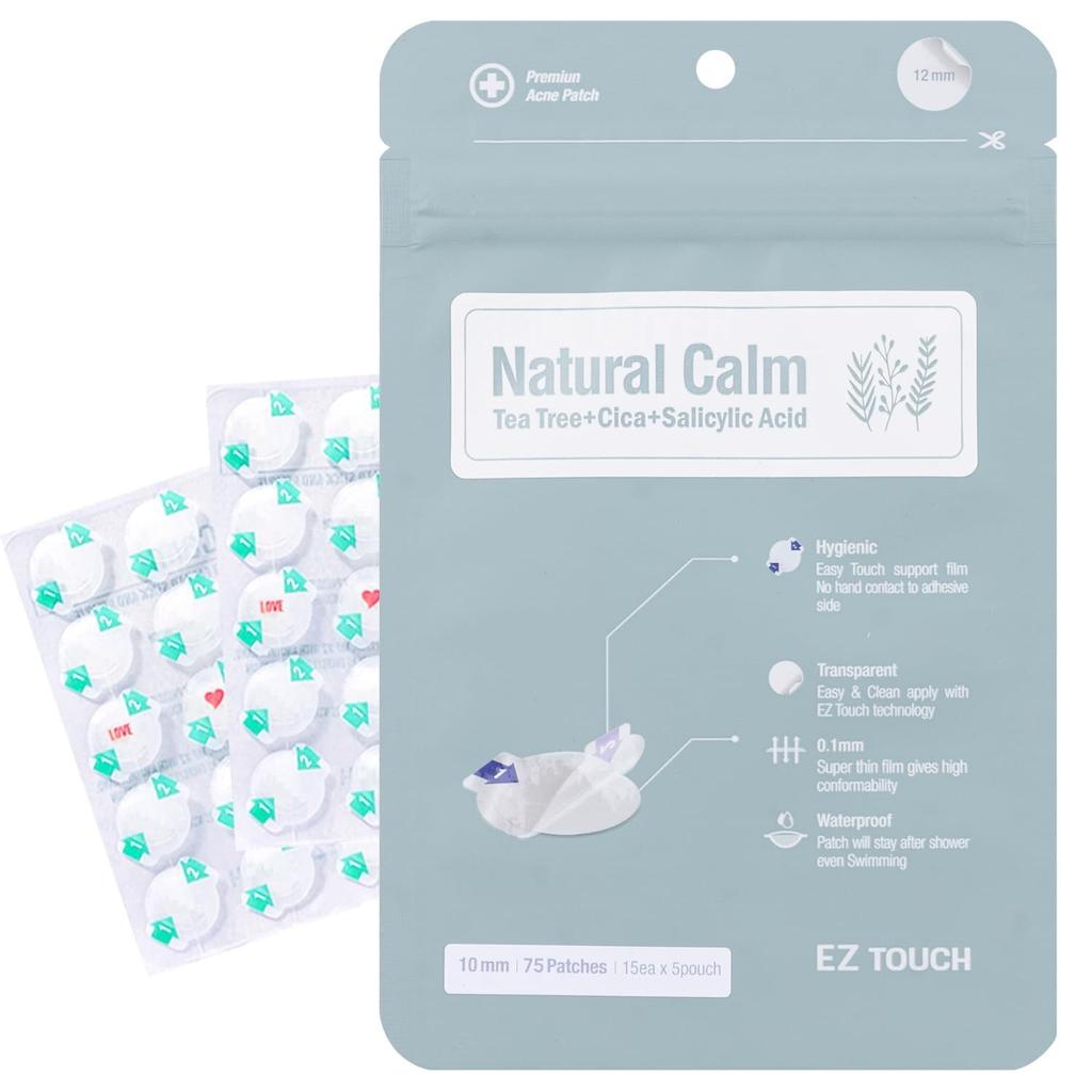 Easy Touch Natural Calm Spot Patches, 10mm, 75-Pack, EZT02-NRC_75
