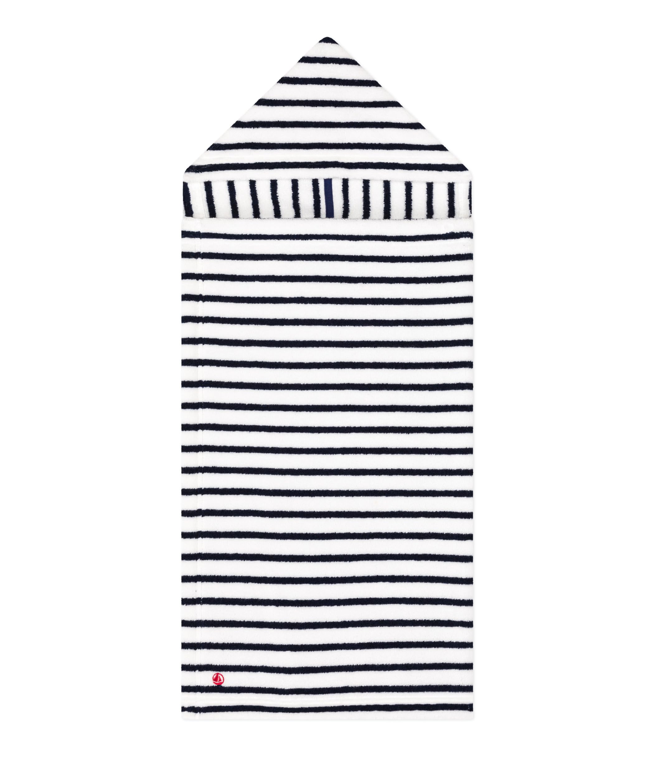 

Ворсовая накидка A08AT, один размер [Petit Bateau] Marinière Молочный/Темно-синий