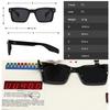SHAUNA Fashion Square Rivets Gradient Sunglasses Men Shades UV400 Vintage Dark Green Trending Women Sun Glasses
