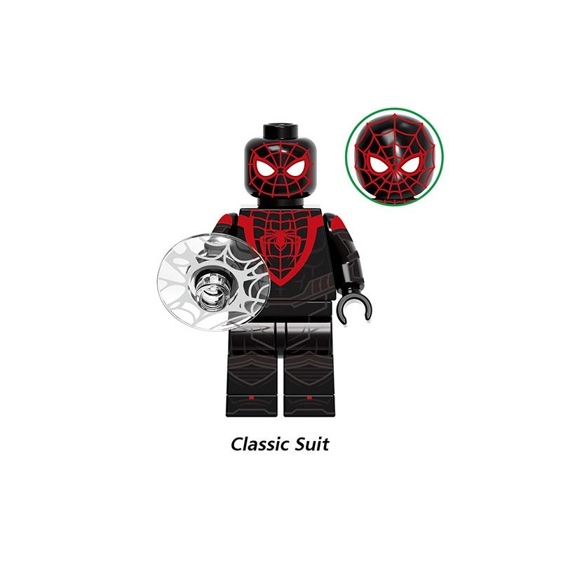 G0120 Superhero Building Blocks Spider-man Great Responsibility Suit In Red Cape