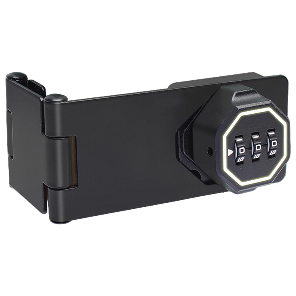 Cabinet Keyless Lock 3-Digit Combination Lock Cabinet Password Hasp Lock for Small Door Cabinets Barn Door Bathroom