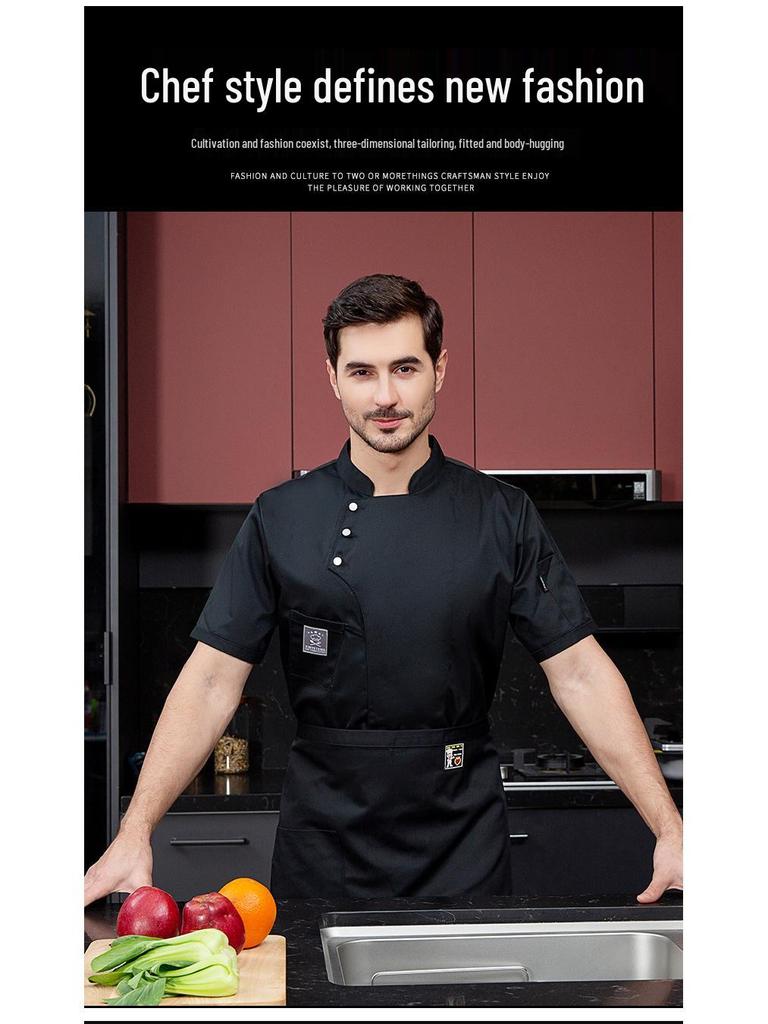 Summer Waterproof Chef Uniform Set: Unisex Short & Long Sleeve for Restaurants & Catering