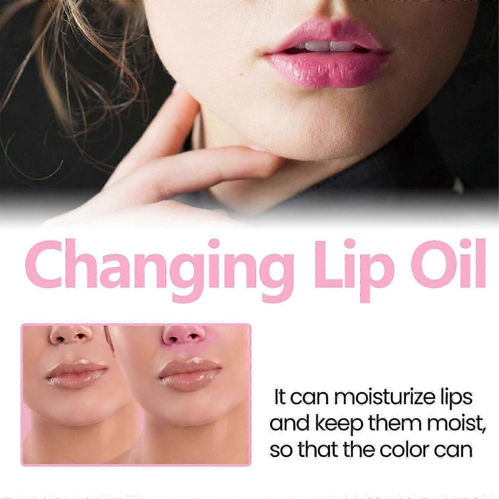Colour Changing Lip Oil, Magic Color Changing Lip Oil, Moisturizing Lip Gloss, Hydrating Lip Oil, Long Lasting Nourishing Non-stic