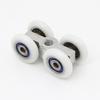 10PCS/LOT Small Width21.5mm Shower Glass Room Sliding Door Fitting Hanging Pulley Wheel Hanging Four Roller Wheel Pulley