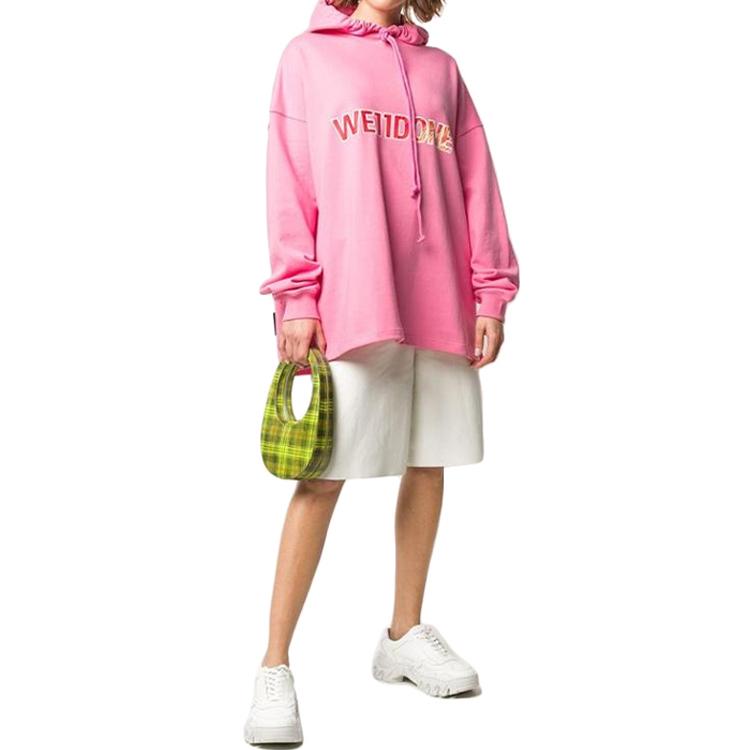 We11done Logo Print Pullover Sweatshirt Unisex sweatshirt Pink WD-TP5-19-500-PK