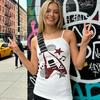 Summer Y2k Punk Rock Trend Visual Design Musical Note Printed Camisole Vintage Fashion Hip Hop Personality Slim Emo Girl Top