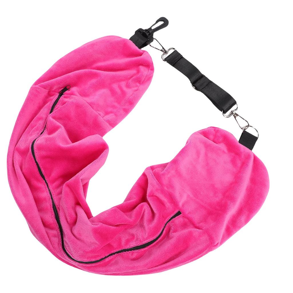 Stuffable Neck Pillow Multifunctional U Shape Comfortable Detachable Portable Neck Pillow Storage Bag for Travel Rose