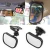 1pc Car Baby Rearview Mirror Adjustable 2 In 1 Convex Safety Mirror Rear Seat Child Observation Driving Aid Accessory Interior Mirrors6