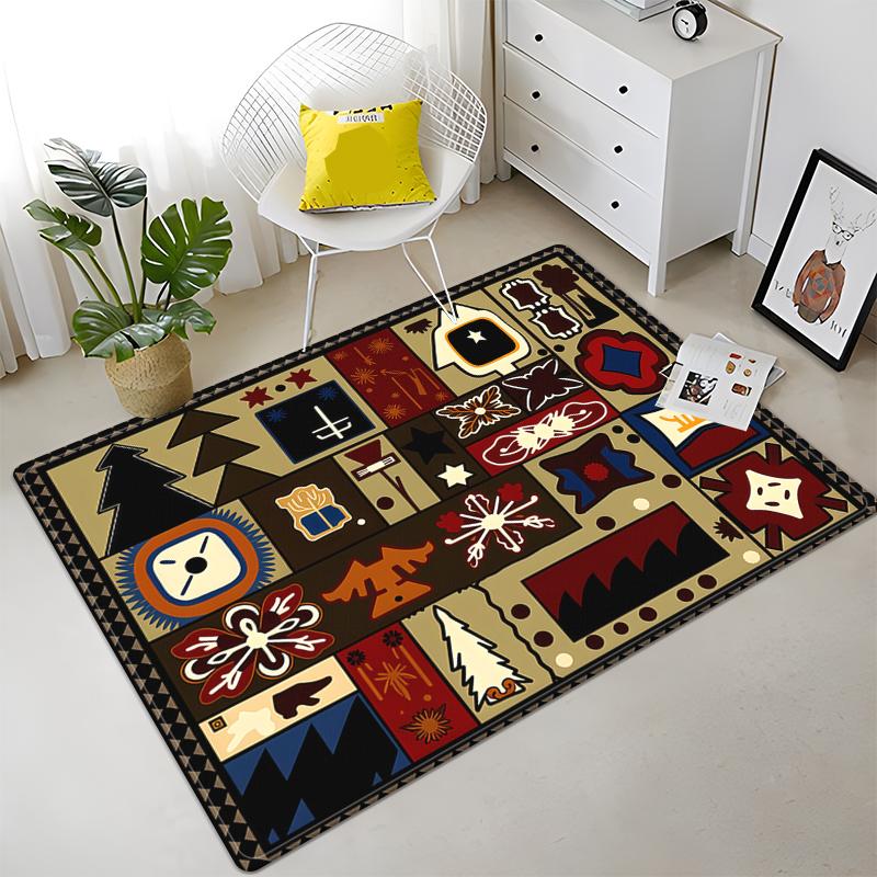 Bohemian Pony Print Rug Animal Pattern Non-Slip Carpet for Living Room Kids Bedroom Modern Home decorations Mat Baby Play Mat