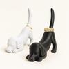 Dog Ring Holder, Dachshund Figurine, Living Room Tabletop Home Decor, Cute Decorative Organizer, Resin Craft.