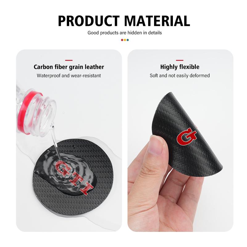 For VW VOLKSWAGEN 2026 New 2pcs Car Water Cup Holder Mat Anti Slip Insert Coasters Pads For Volkswagen Golf 4 5 6 7 GTI Tiguan P