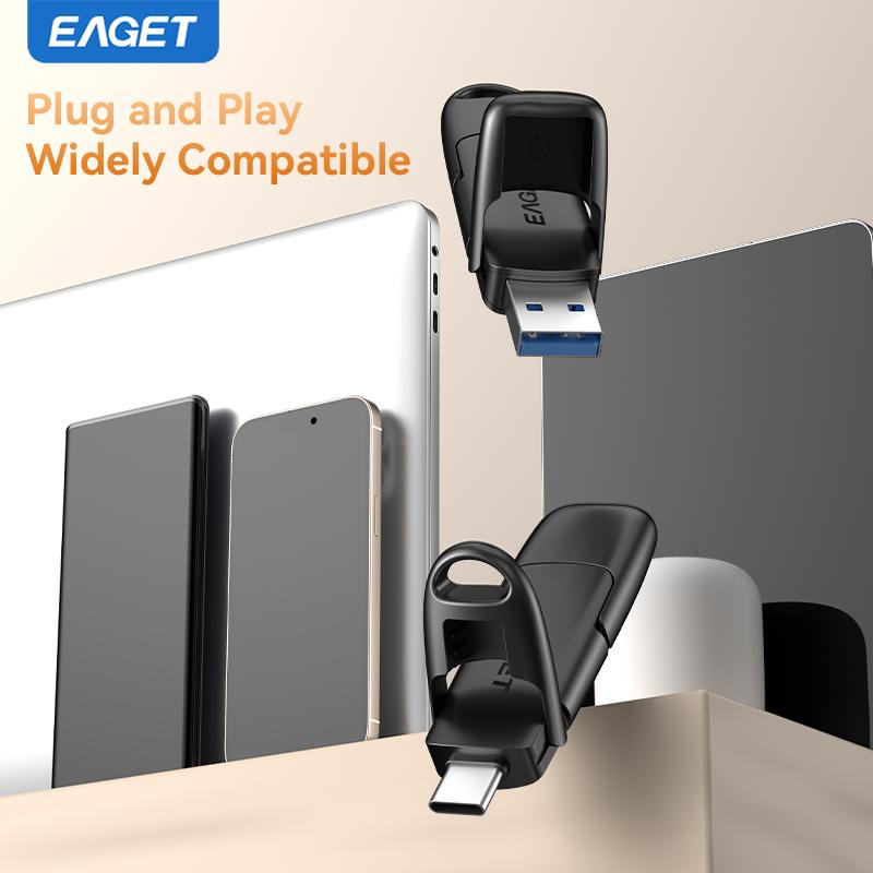 External SSD Solid State, USB 3.2 Type-C Flash Drive Disk, High-Speed Solid State Pen Drive for iPhone 16/15 Android