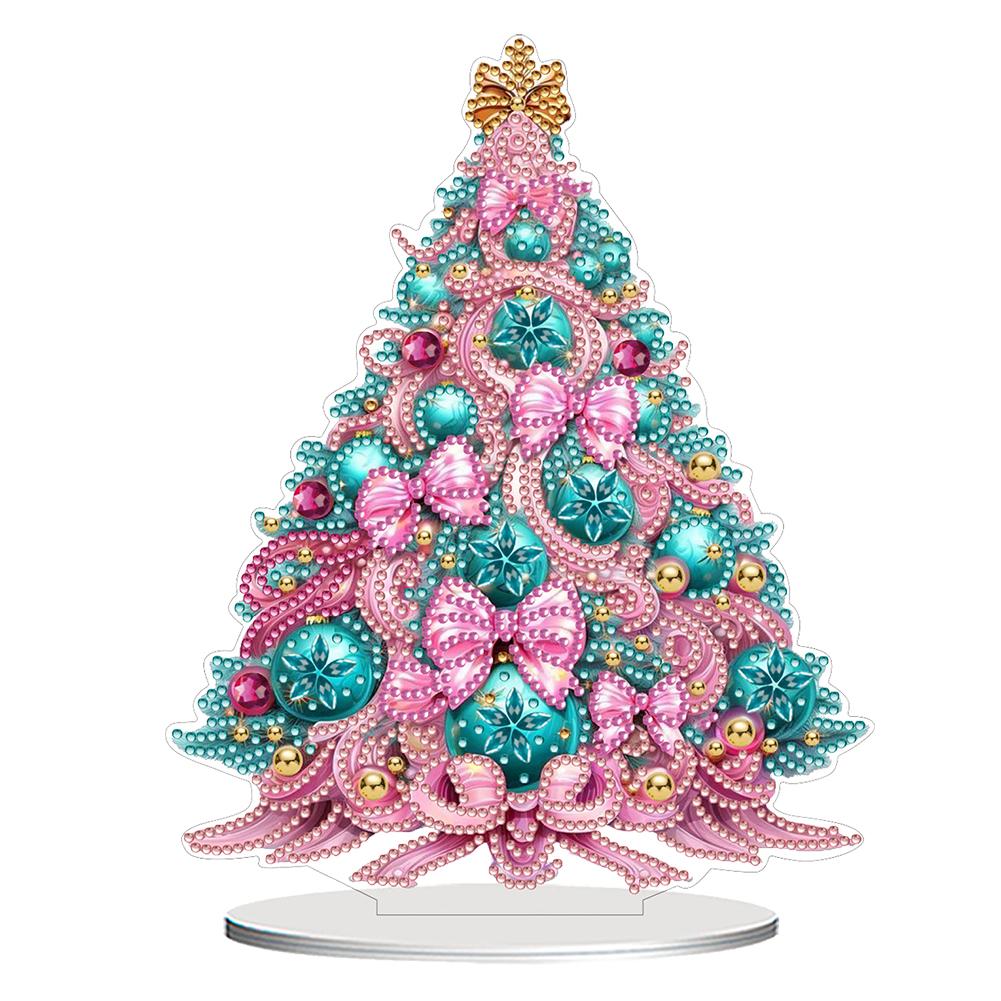 2D/Flat Christmas Tree DIY Diamond Painting Tabletop Ornaments Kit Diamond Painting Desktop Decorations Bedroom Table Decoration