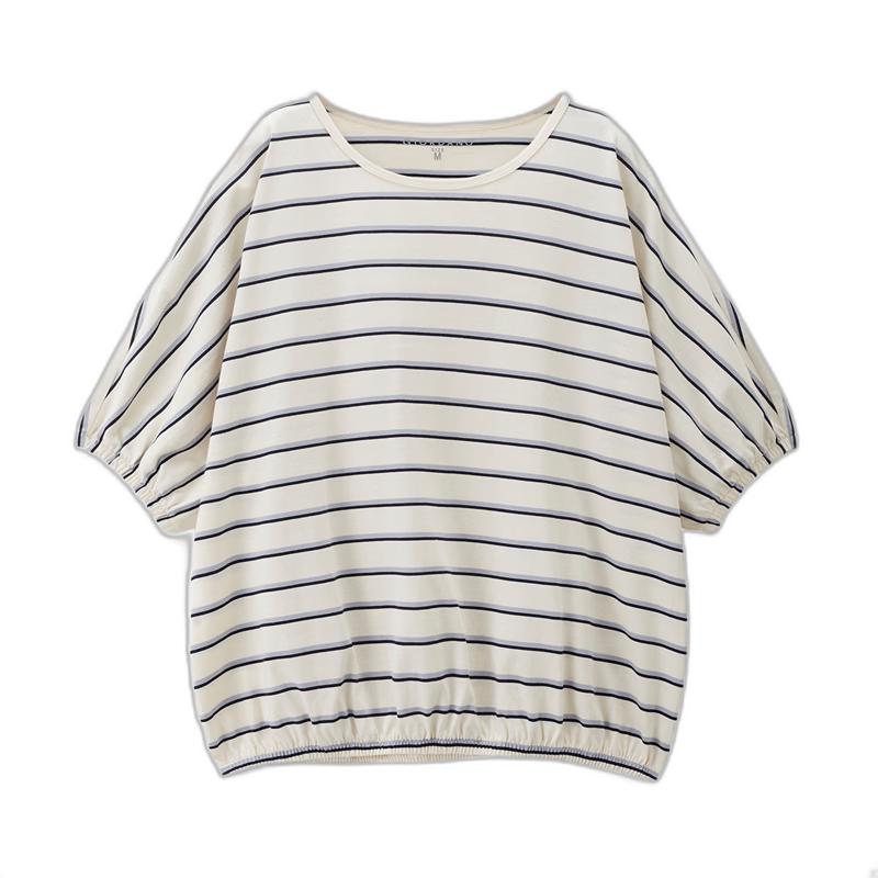 Giordano Women's Striped Cotton T-shirt