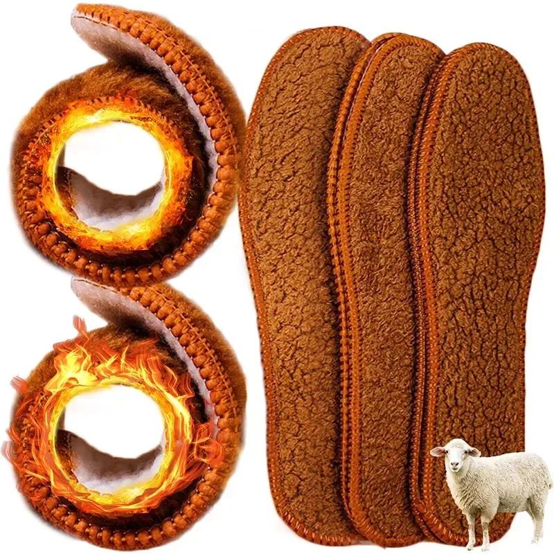 Winter-Alpaka-Wolle-Einlegesohlen, weicher Plüsch, warm, verdickter Fuß, thermische Schuheinlage für Damen und Herren, atmungsaktiv, Schneestiefel, Schuhe, Wärmekissen