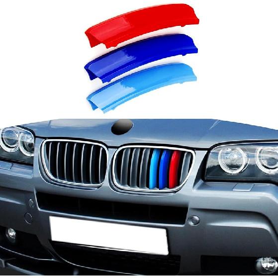 Tricolor Grille ert Trims Compatible with BMW G01 X3 2018- or G02 X4 - (Not fit for X4 M40i) Accessories for 7-Beams Standard Kidney Grille