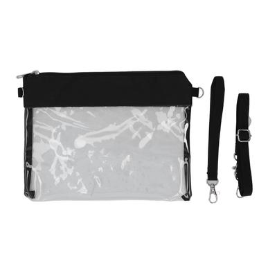 Clear Shoulder Bag Transparent PVC Zipped Design Waterproof Durable Shoulder Messenger Bag for