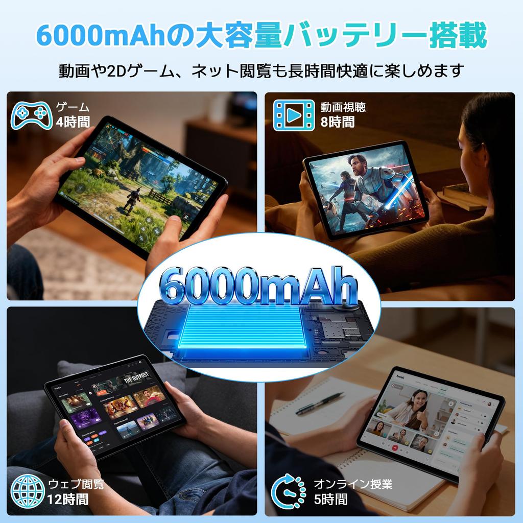 Android 16 Tablet with TABWEE T80 Android Thin and Android 16 Widevine GMS Gemini 6000mAh Child Suitable for [New AI-Optimized OS] Tablet, 10-inch,