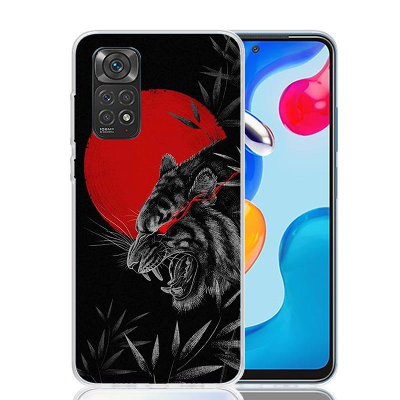Japanese Dark Dragon Tattoo Phone Case For Xiaomi Redmi Note 15 14 13 12S 12 Pro Plus 11S 11E 11 11T 10S 10 Art Soft Pattern Cov