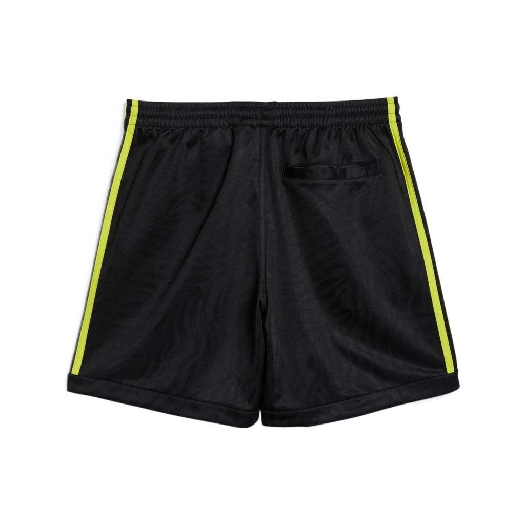 Adidas Originals Trefoil Logo Print Elastic Waist Straight Mid-Rise Casual Shorts Men Shorts Black GL9930