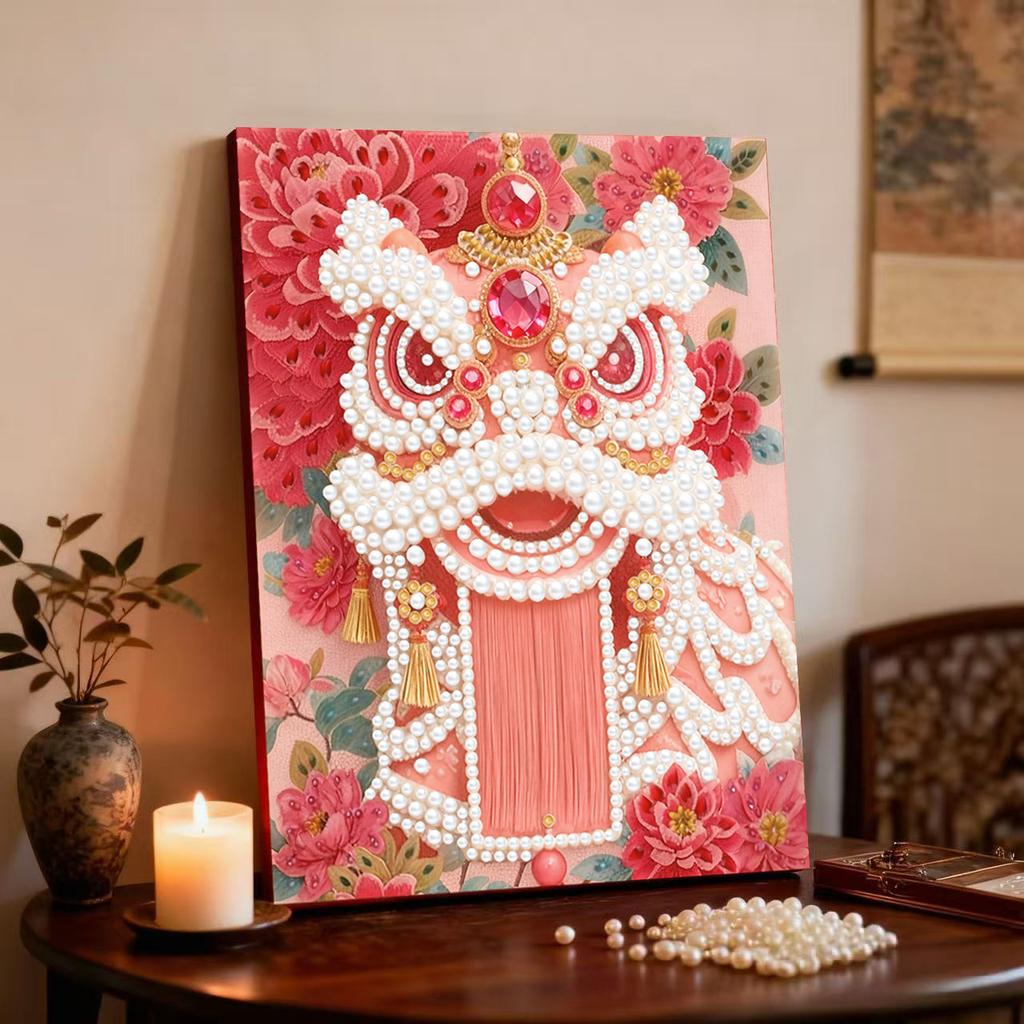 Decorative Painting Material Package, Handmade Diy National Style Ornament, Year Of The Horse Pearl Painting With Photo Frame, Living Room Entrance