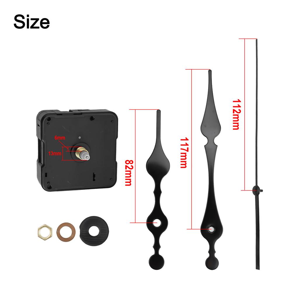 DIY Wall Clock Accessories Quartz Clock Movement Motor with Long Hands