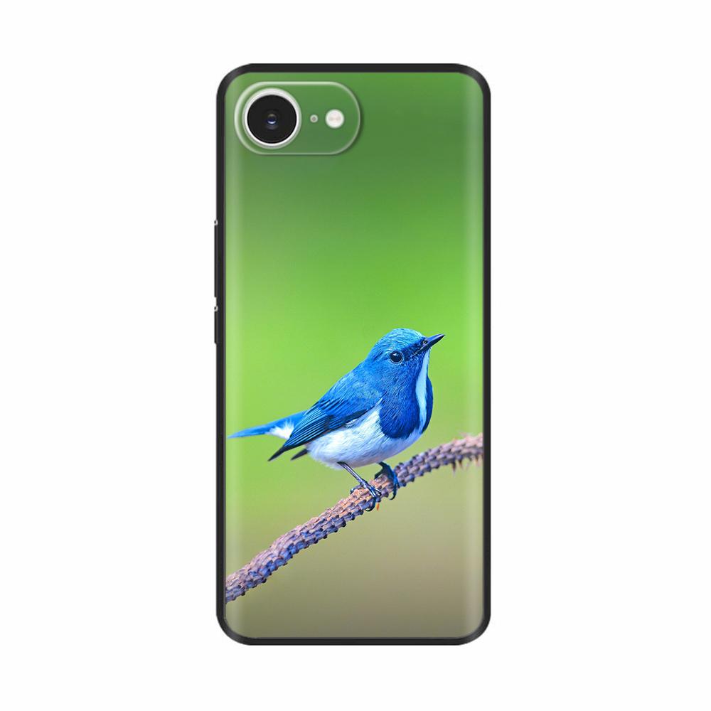 For iPhone 16E Case Fantasy Flower Black Phone Case For iPhone16E / iPhone SE 2025 Soft TPU Shockproof Back Cover Fundas Housing