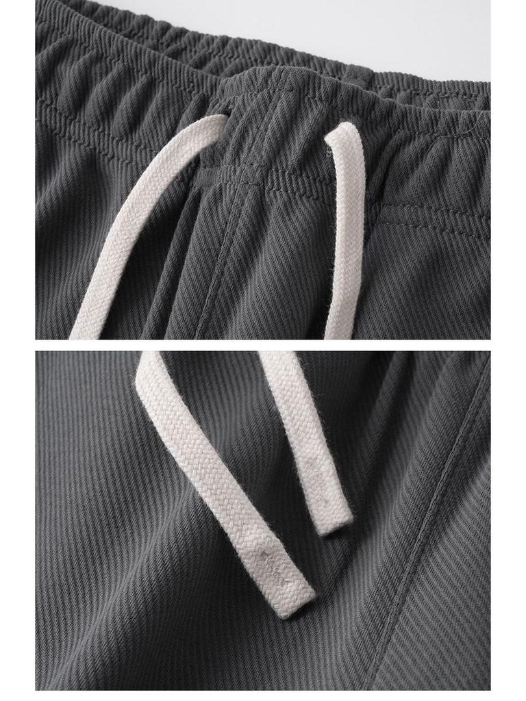 Unisex Schwere Armeegrün Twill Jogginghose: Gemütliche, gerippte Freizeit-Sportbekleidung für Frühling & Herbst