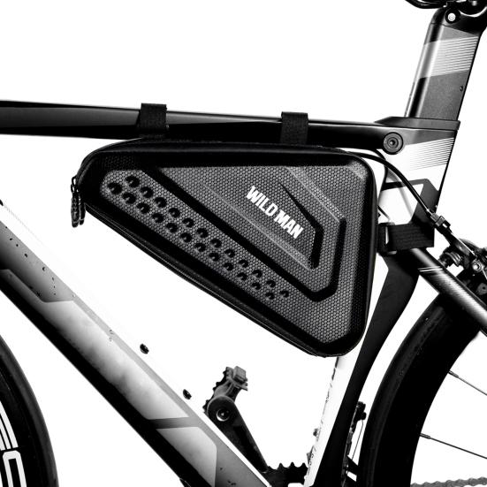 WILD MAN-ES19 Waterproof Hard Shell Front Tube Frame Bag for Road Bicycle