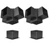 Kit de Support de Pergola, 6x6 Pouces (Taille intérieure 142 x 142 mm), 2 Pièces Support d'Angle Robuste à 4 Voies Menuiserie Bricolage Kit de Base pour Poteau, Installation Facile Bois