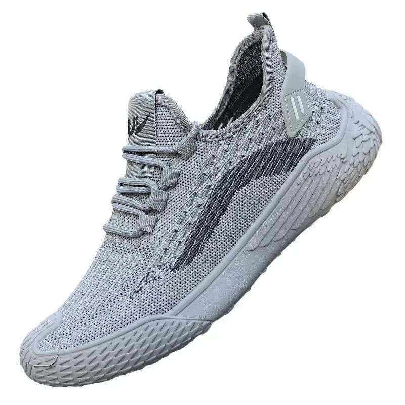 Spring and Summer New Mesh Knitted Breathable Men's Shoes, Sports Running Shoes, Work Men's Sneakers Men  Designer Sneakers