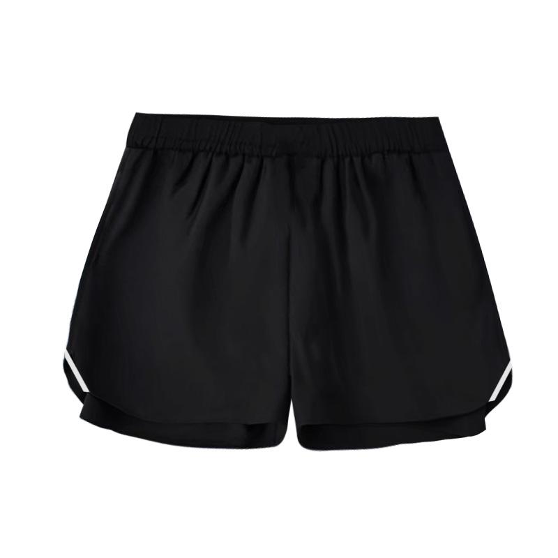 Li Ning Sports Shorts Women's Classic Black Women's Fit Thin Mock Two Piece DACH233-2